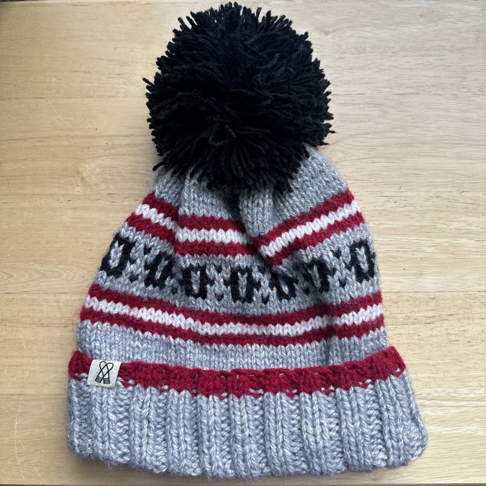FAZL Handmade Himalayan Hat Beanie Uttar North Gray Black Red Unisex Adult‎